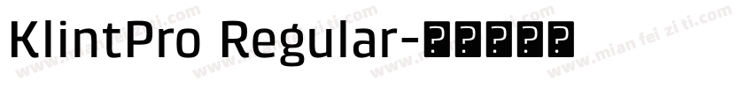 KlintPro Regular字体转换